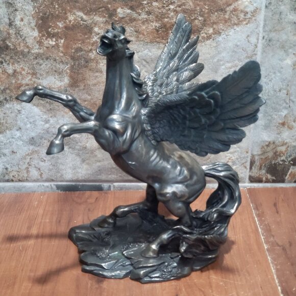 Veronese Pegasus Winged Horse Bronze Metal Sculpture 1999